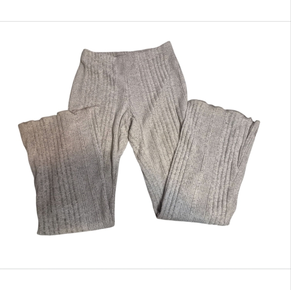 Shein Gray Ribbed Women's Flare Pants - Picture 6 of 8